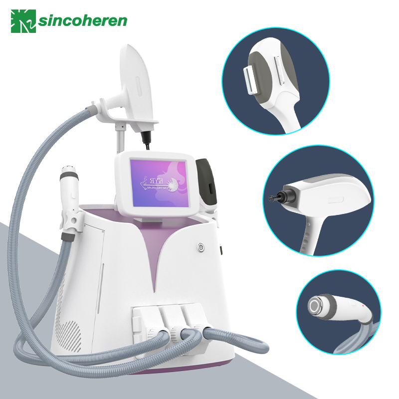 IPL & Nd Yag Laser & RF 3 In 1 Skin Rejuveantion Hair Tattoo Removal Machine